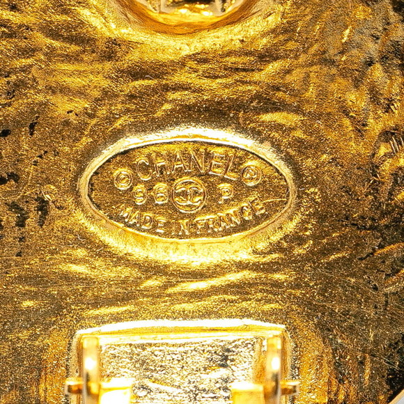 CHANEL Gold Logo Earrings - Picture 3 of 3